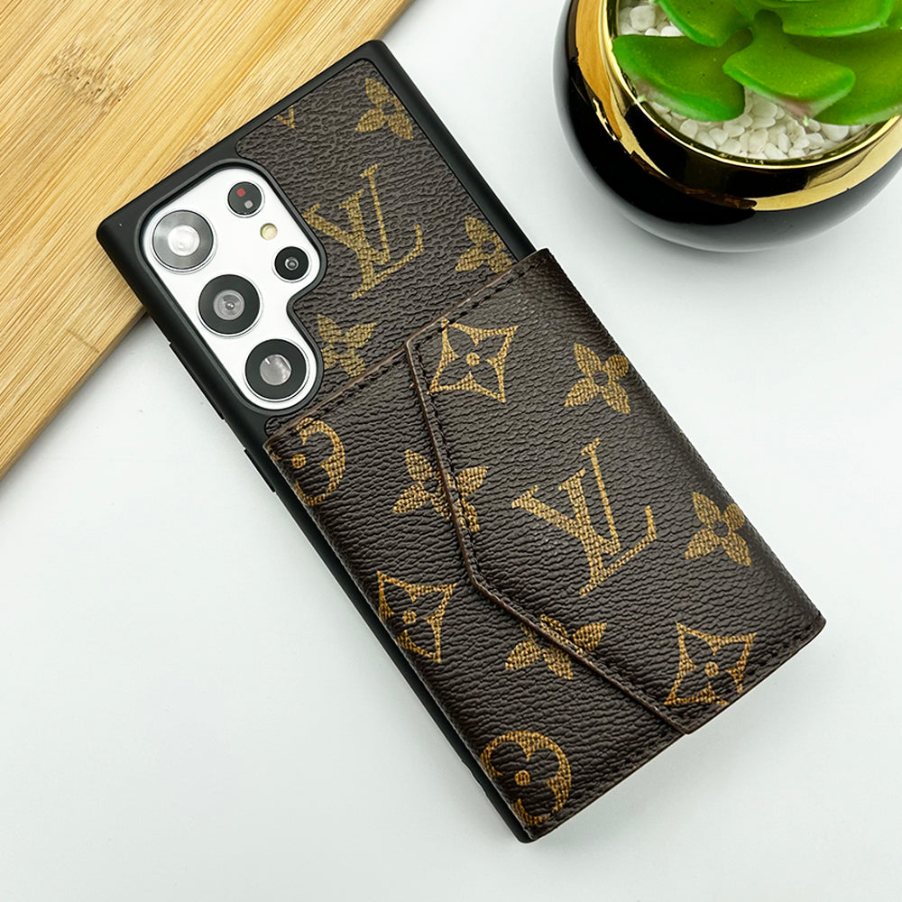 LV iPhone case Galaxy leather wallet case with card holder