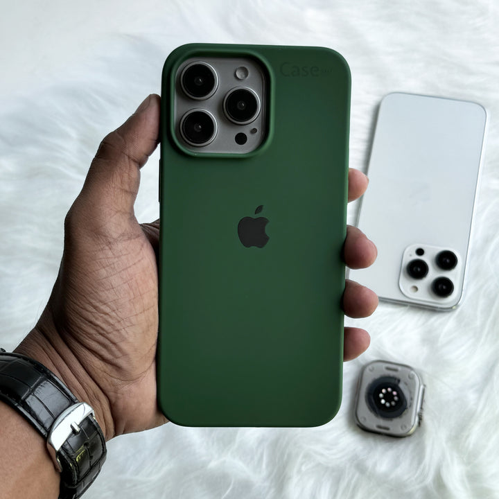 iPhone Liquid Silicone Case Cover (Forest Green)