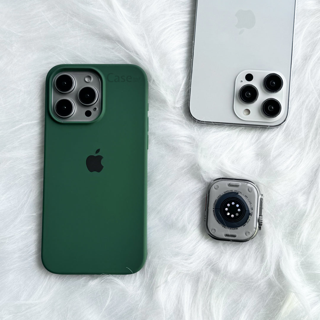 iPhone Liquid Silicone Case Cover (Forest Green)