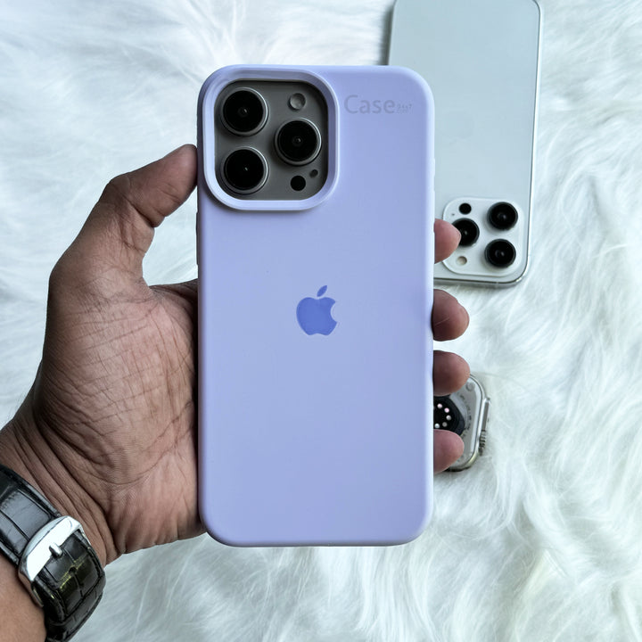 iPhone Liquid Silicone Case Cover (Lavender)