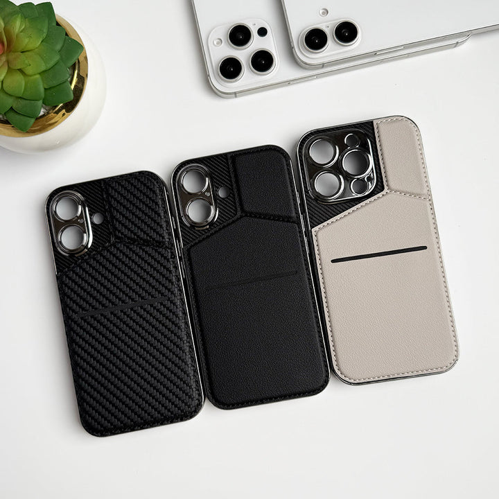 iPhone 16 Series PU Leather Multifunctional Card Holder case cover