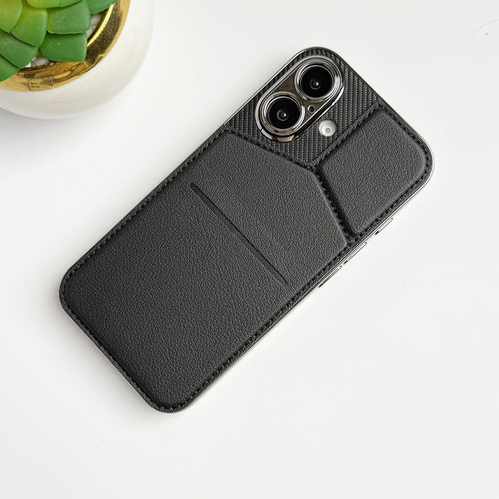 iPhone 16 Series PU Leather Multifunctional Card Holder case cover