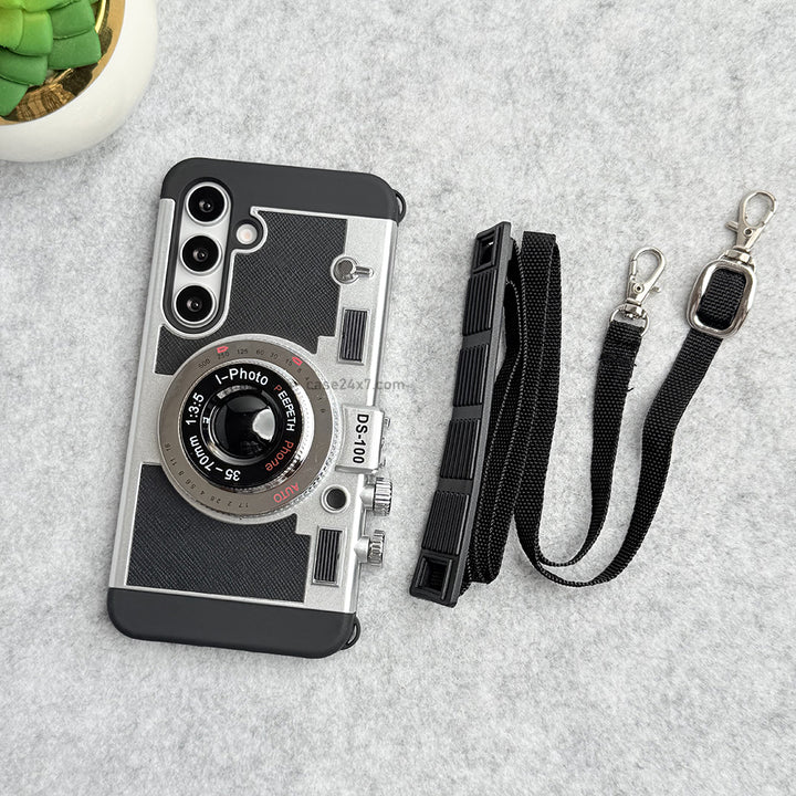 Samsung Galaxy S25 3D Retro Vintage Camera Case Cover