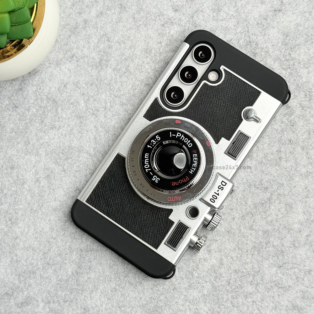 Samsung Galaxy S25 3D Retro Vintage Camera Case Cover