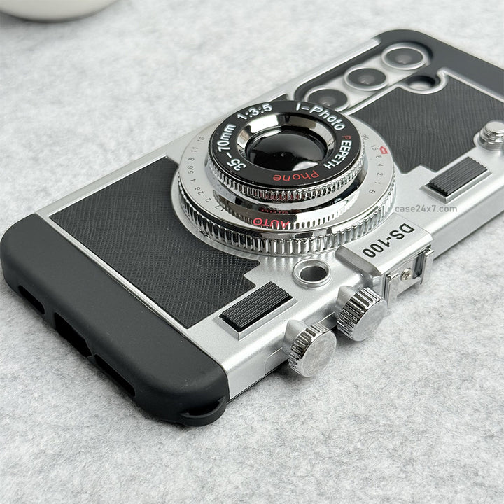 Samsung Galaxy S25 3D Retro Vintage Camera Case Cover