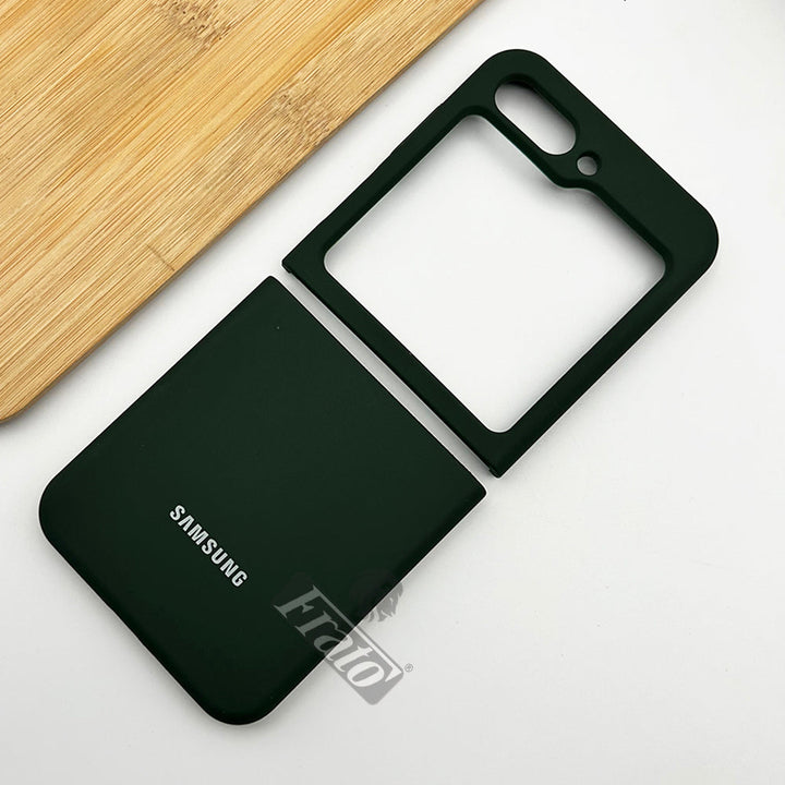 Samsung Galaxy Z Flip 6 Silk Soft Silicone Case Cover (DarkGreen)