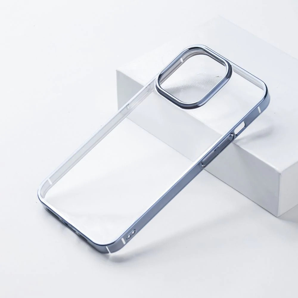 iPhone 16 Series Cristal Clear Chrome Electroplated Bumper Cover