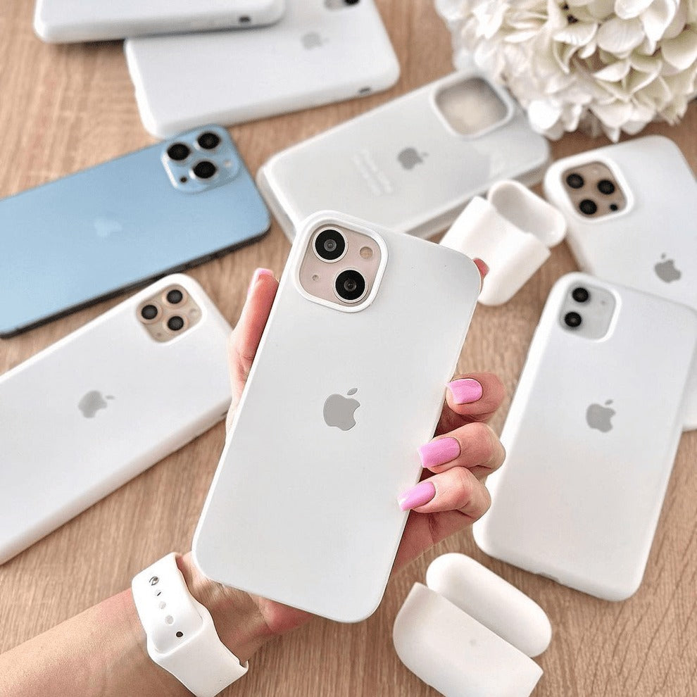 iPhone Silicone Case Cover (White)