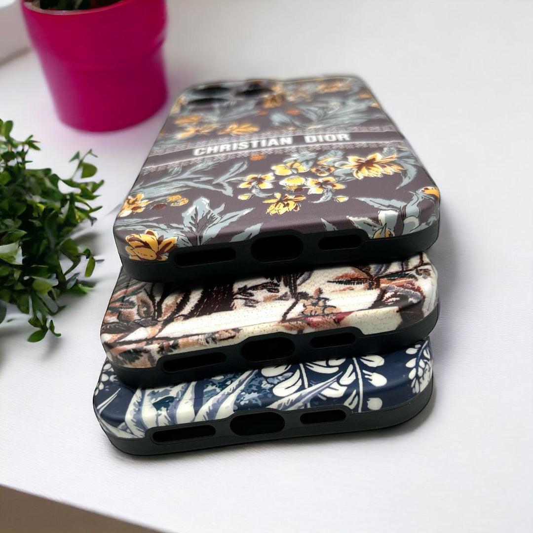 iPhone Luxury CD Floral Pattern Camera Protection Case Cover