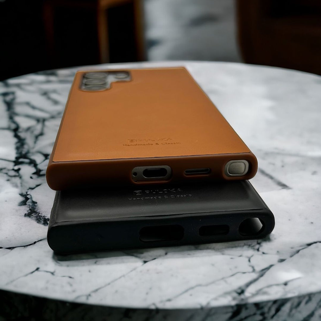 Samsung Galaxy S22 Ultra PU Leather Thin Case Cover Minimalistic Design