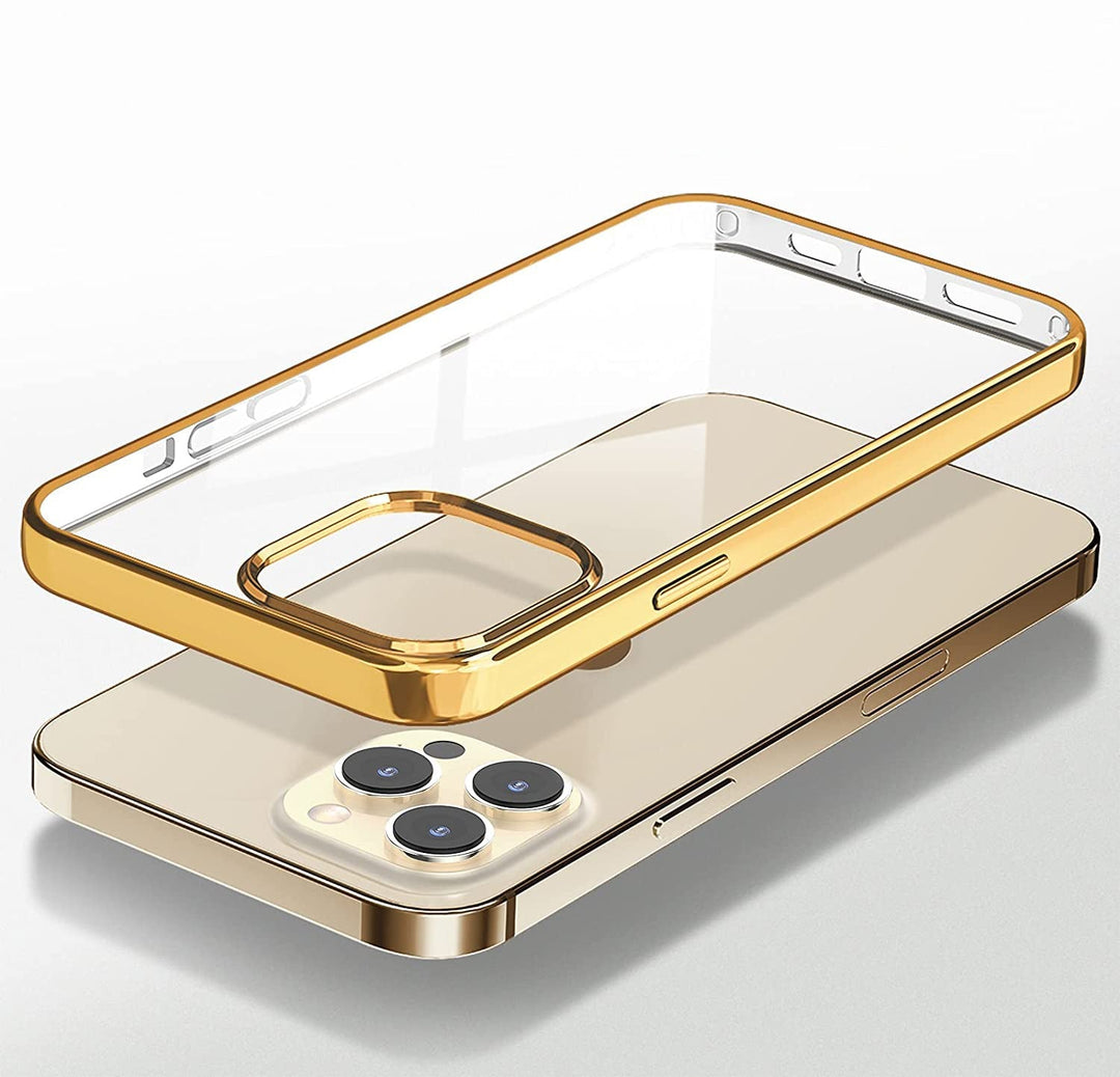 iPhone 15 Series Cristal Clear Chrome Electroplated Bumper Cover