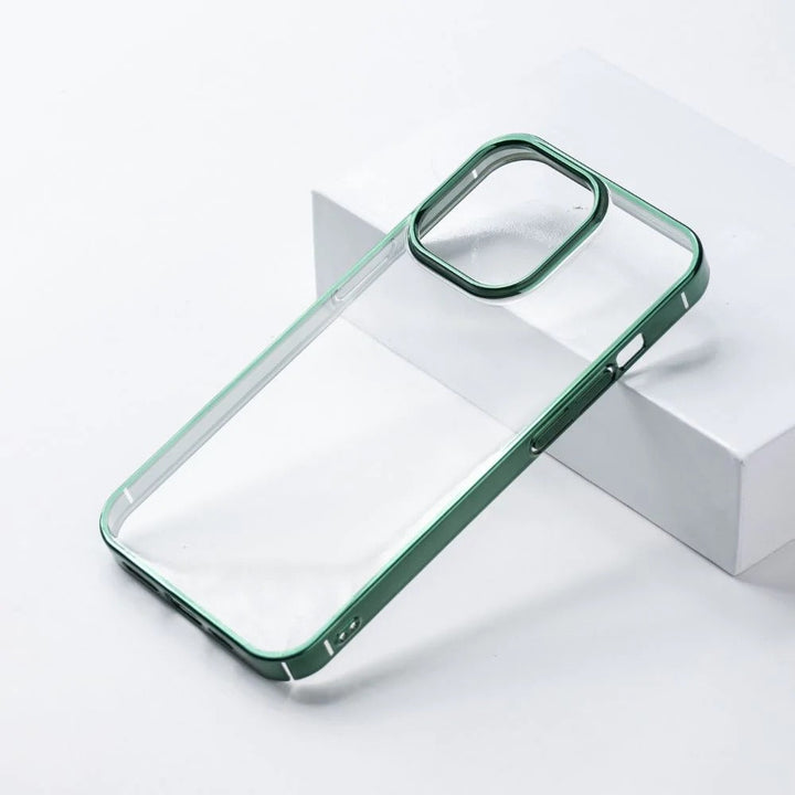 iPhone 15 Series Cristal Clear Chrome Electroplated Bumper Cover