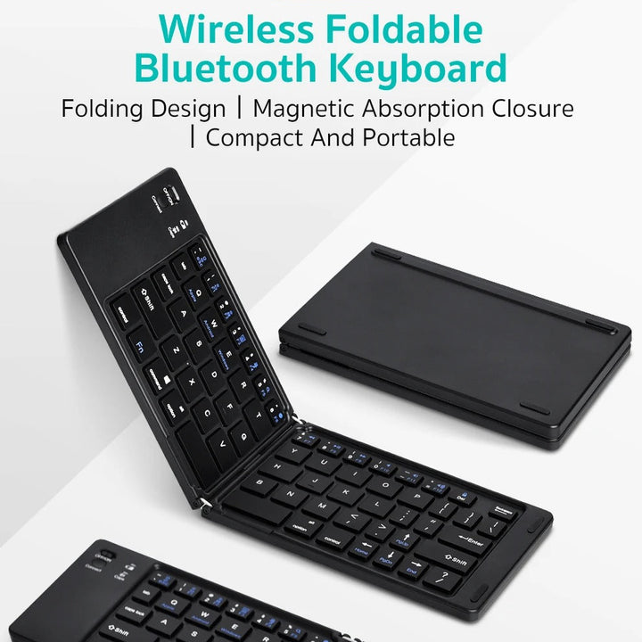 Folding Bluetooth Wireless Compact Portable Keyboard