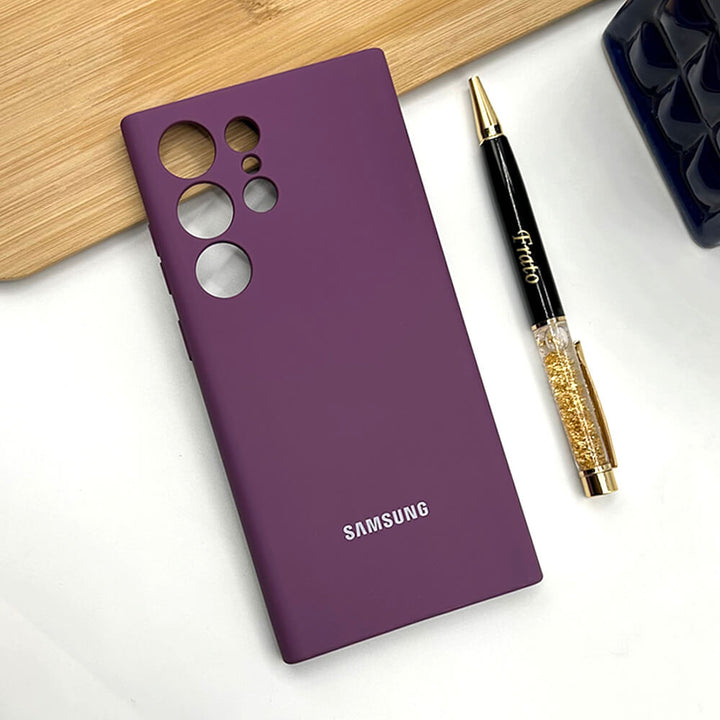 Samsung Galaxy S24 Ultra Liquid Silicone Case Cover (Purple)