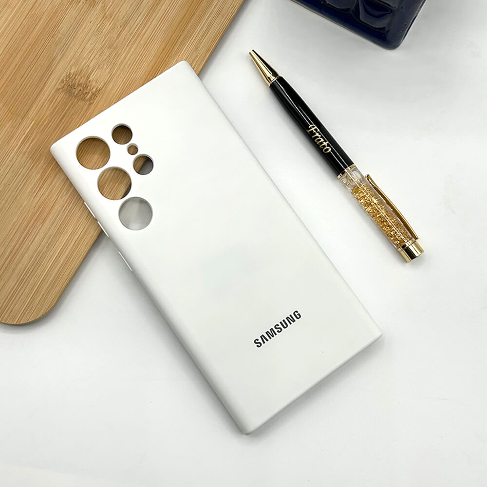 Samsung Galaxy S24 Ultra Liquid Silicone Case Cover (White)