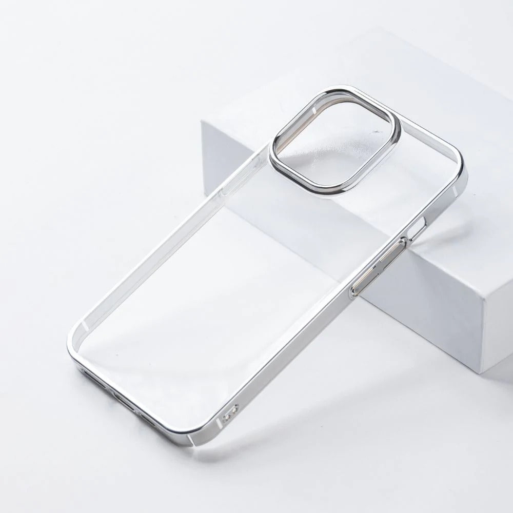 iPhone 16 Series Cristal Clear Chrome Electroplated Bumper Cover