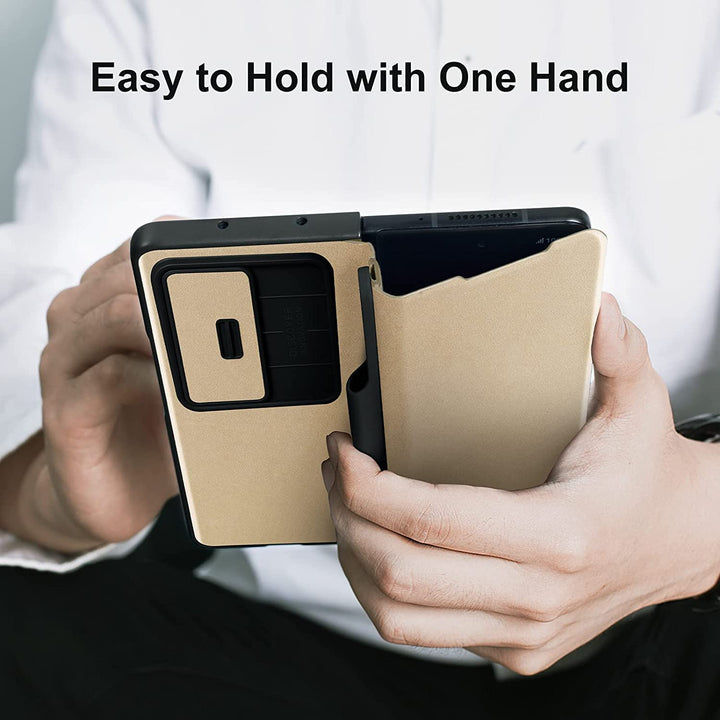 Samsung Galaxy Z Fold 5 Nillkin QIN Pro Flip Case - Gold