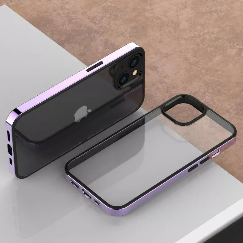 iPhone Chrome Plating Bumper Clear Case