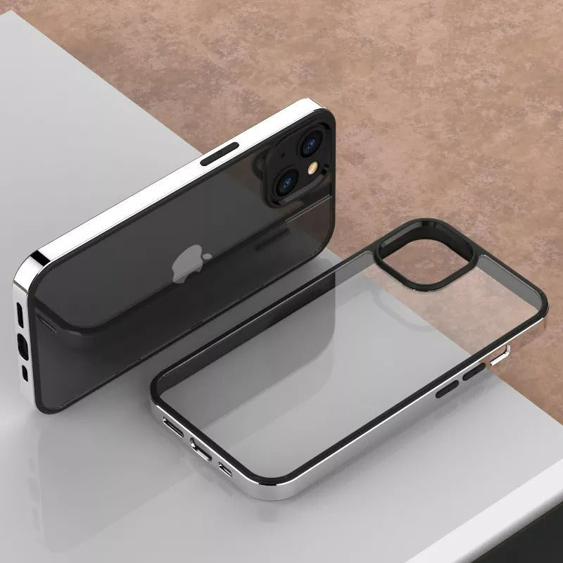 iPhone Chrome Plating Bumper Clear Case