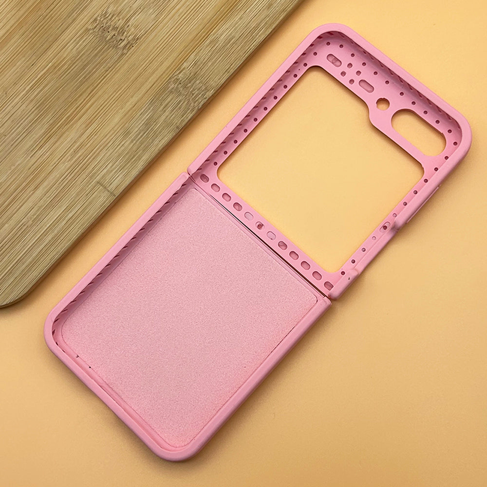 Samsung Galaxy Z Flip 5 Soft Silicone Case Cover With Ring Holder - (BabyPink)