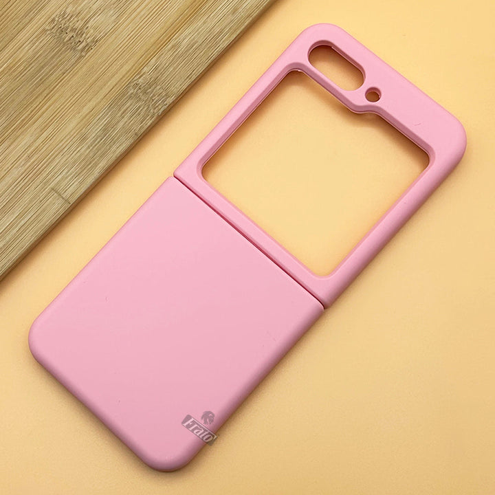 Samsung Galaxy Z Flip 5 Soft Silicone Case Cover With Ring Holder - (BabyPink)