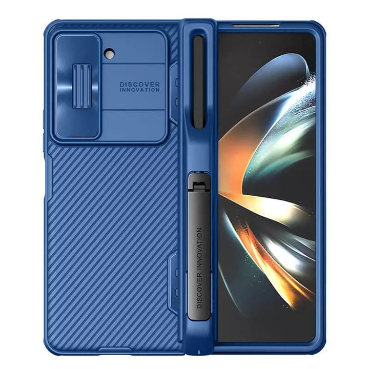 Samsung Galaxy Z Fold 5 Nillkin Camshield Camera Protective Case With S Pen Holder (Blue)