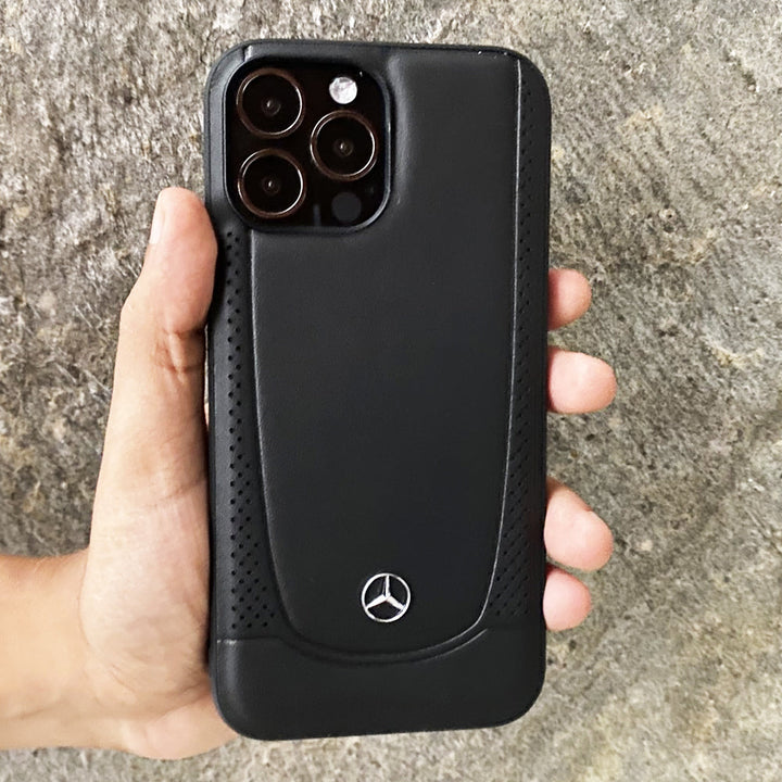 iPhone Merc Black Leather Case Cover