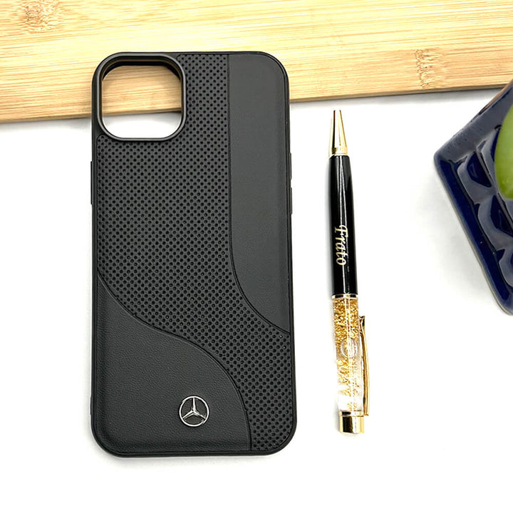 iPhone Black Sports Car Leather Case Cover