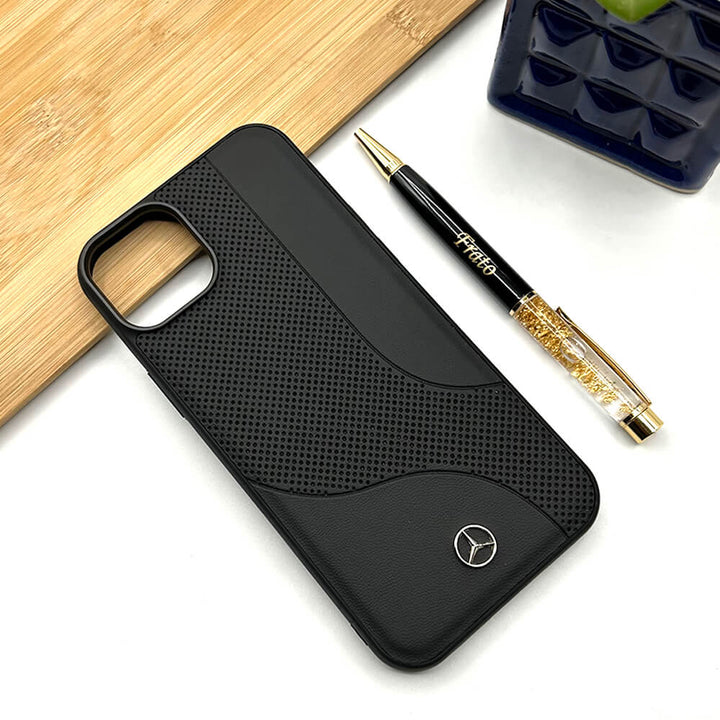 iPhone Black Sports Car Leather Case Cover