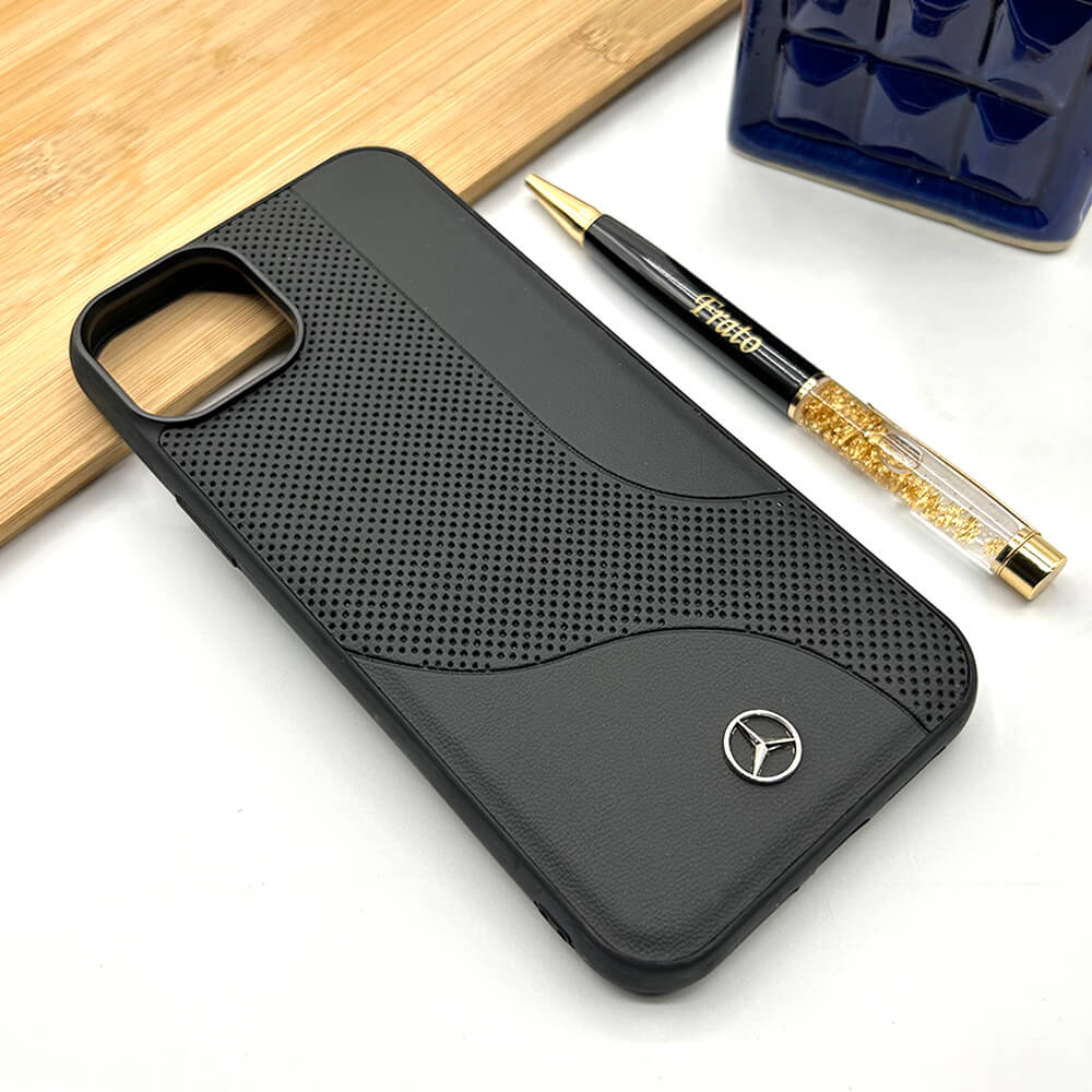 iPhone Black Sports Car Leather Case Cover