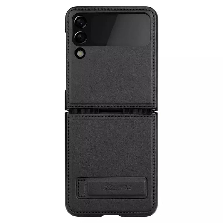 Samsung Galaxy Z Flip 4 5G Qin Vegan leather Cover ( Black )