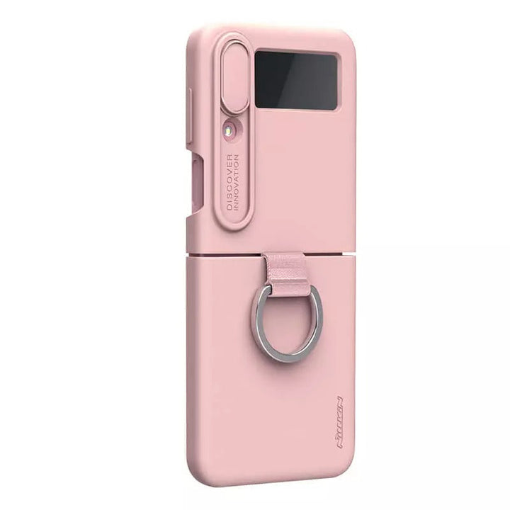 Nillkin Samsung Galaxy Z Flip4 5G (Z Flip 4 5G) CamShield Silky silicon Cover ( Light Peach )