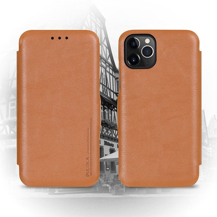 Premium iPhone PU Leather Flip Cover