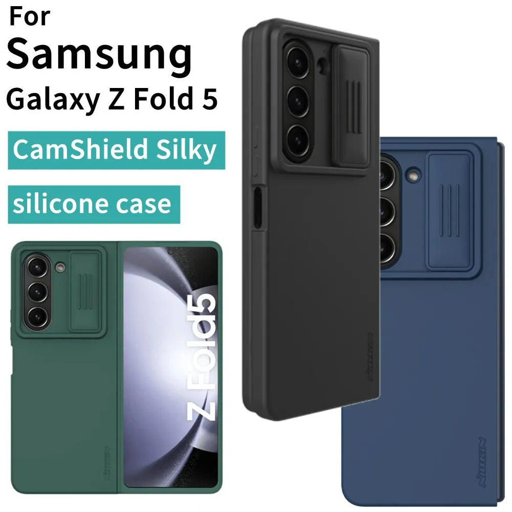 Samsung Galaxy S S23 Ultra phone case gray NILLKIN CAMSHIELD SILKY SILICONE  Nillkin.lv