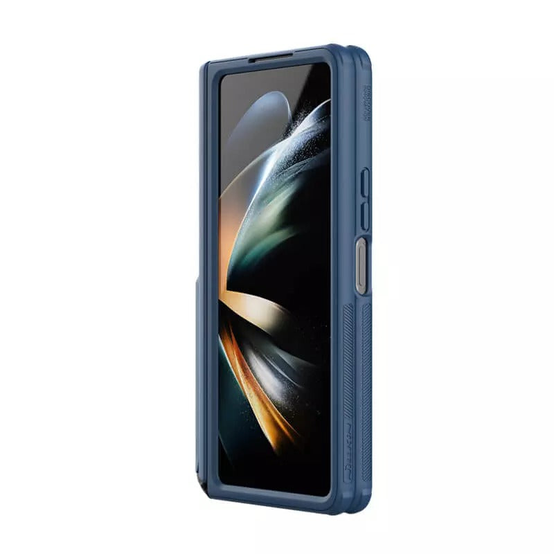 Samsung Galaxy Z Fold 5 Nillkin Frost Shield With Stand and S Pen Slot Case Cover (Blue)