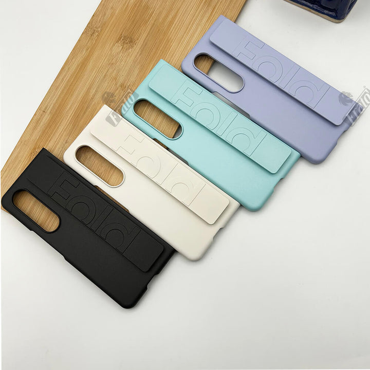 Samsung Galaxy Z Fold 3 Silk Hard Shell Strap Holder Case