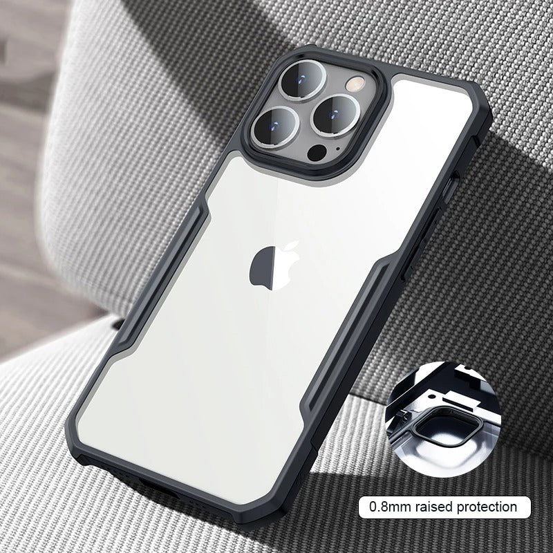 iPhone 14 Series Shockproof Airbags Bumper Transparent Back Case Cover
