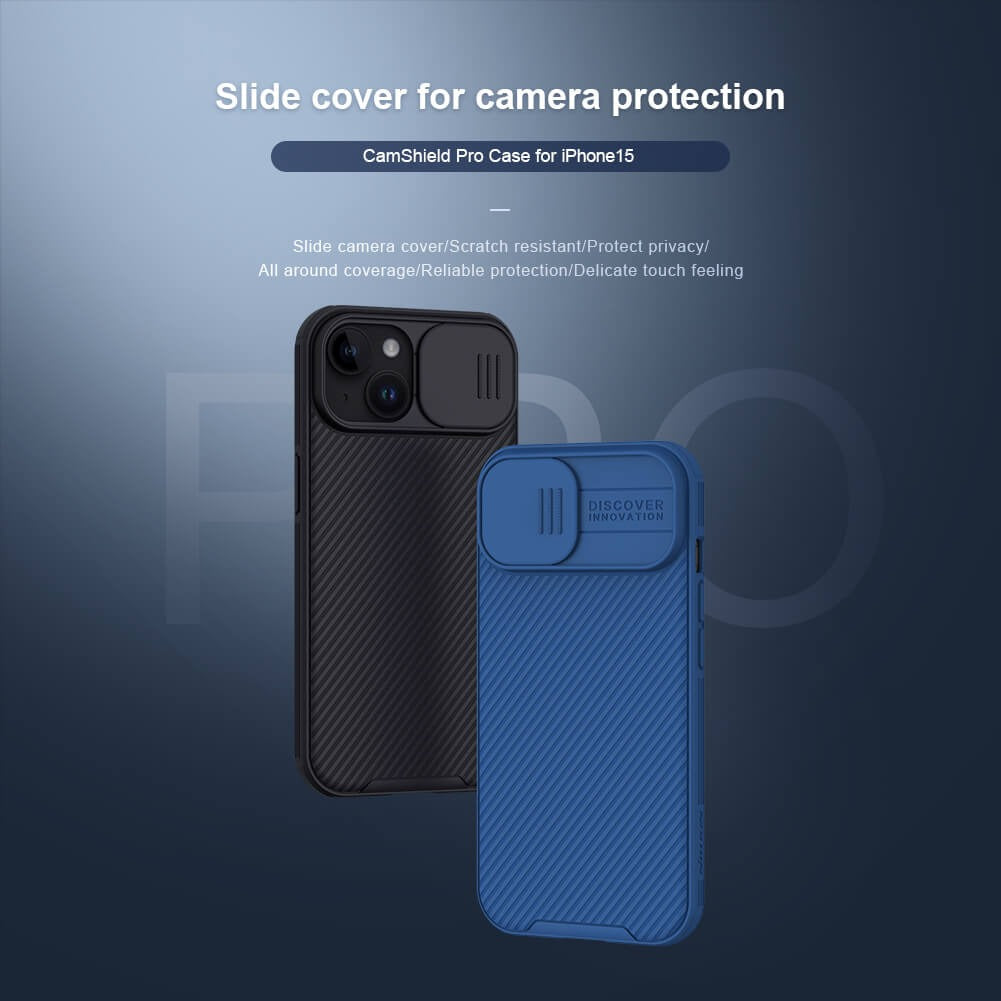 iPhone 15 Nillkin CamShield Pro Case Cover Black