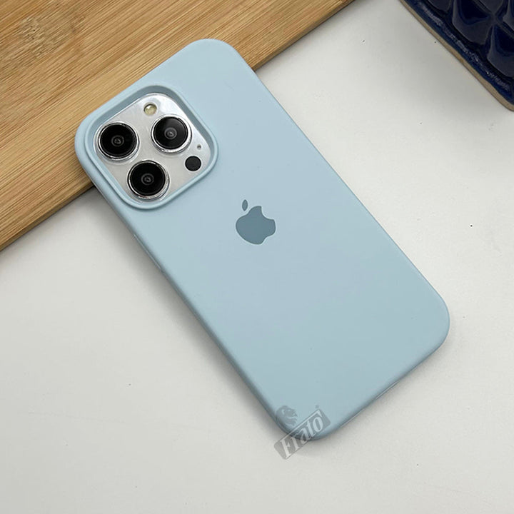 iPhone 15 Series Liquid Silicone Case Cover (Baby Blue)